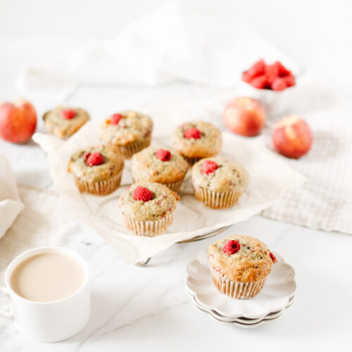 Peach Raspberry Muffins
