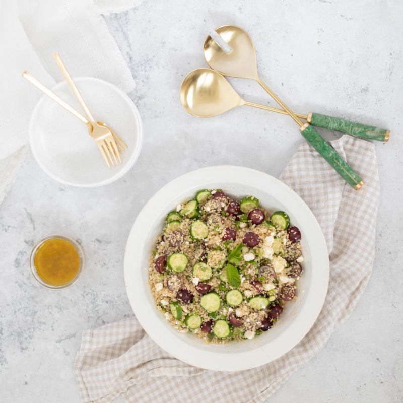 minted feta quinoa salad