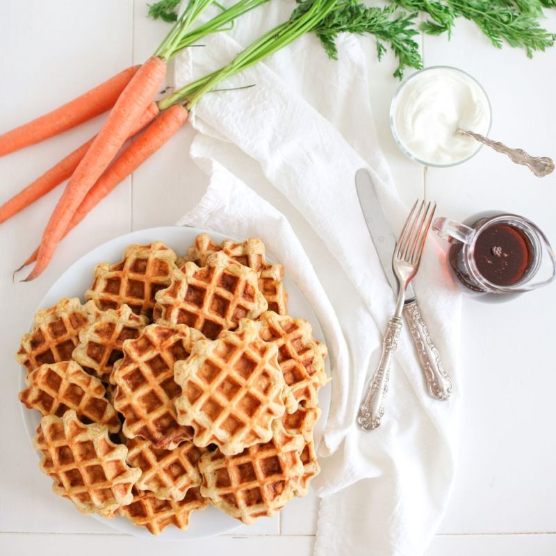 Carrot Cake Waffles or Pancakes