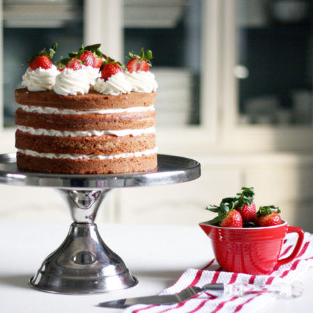 Fresh Strawberries and Cream Cake