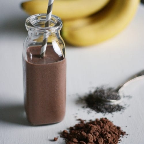 Chia Chocolate Peanut Butter Smoothie