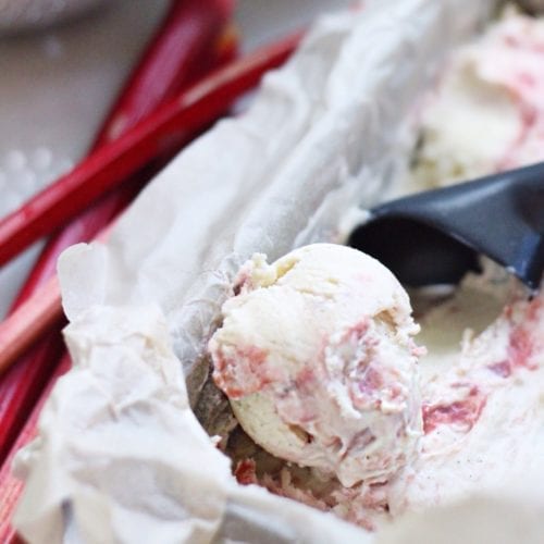 Rhubarb ice cream