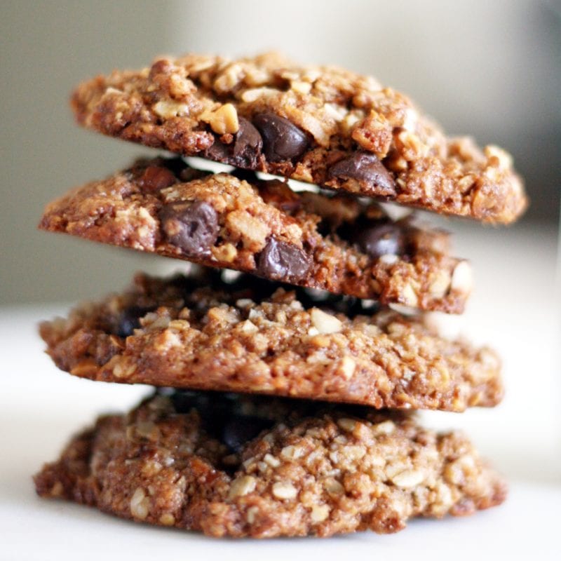Coconut Almond Chocolate Chip Oatmeal Cookies