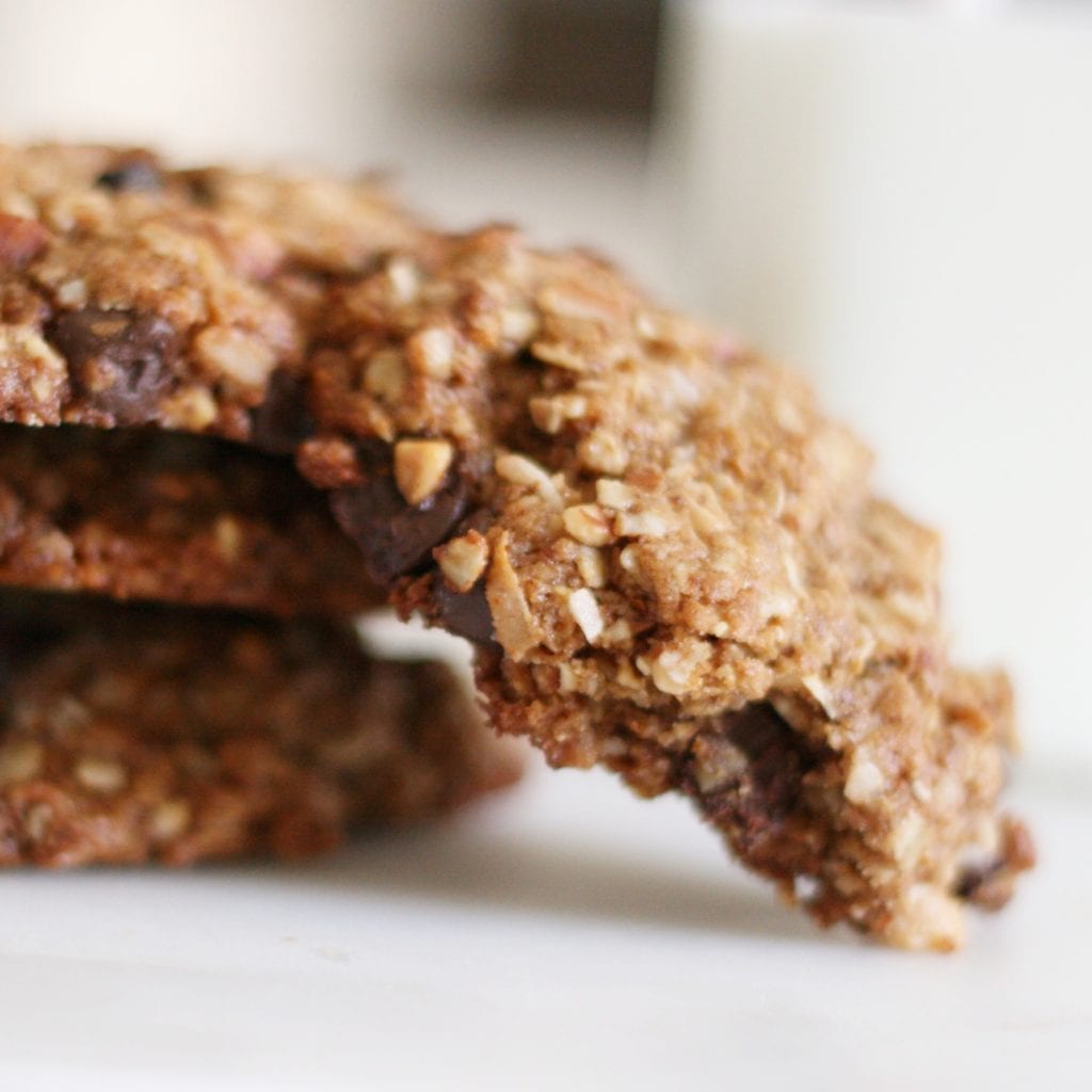 Coconut Almond Chocolate Chip Oatmeal Cookies