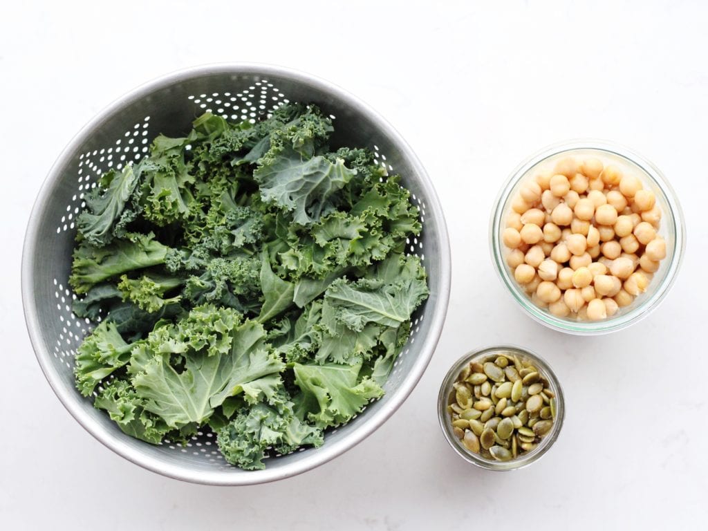 Kale chickpea snack mix ingredients 