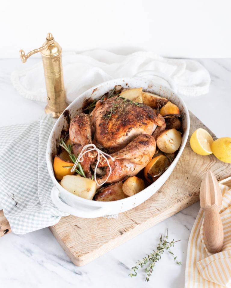 Greek Roasted Chicken & Potatoes Fraiche Living