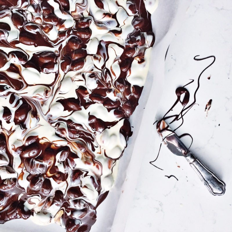 Marble almond bark from Fraiche Nutrition