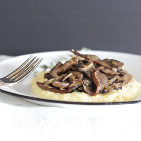 Wild Mushroom Ragu with Creamy Parmesan Polenta