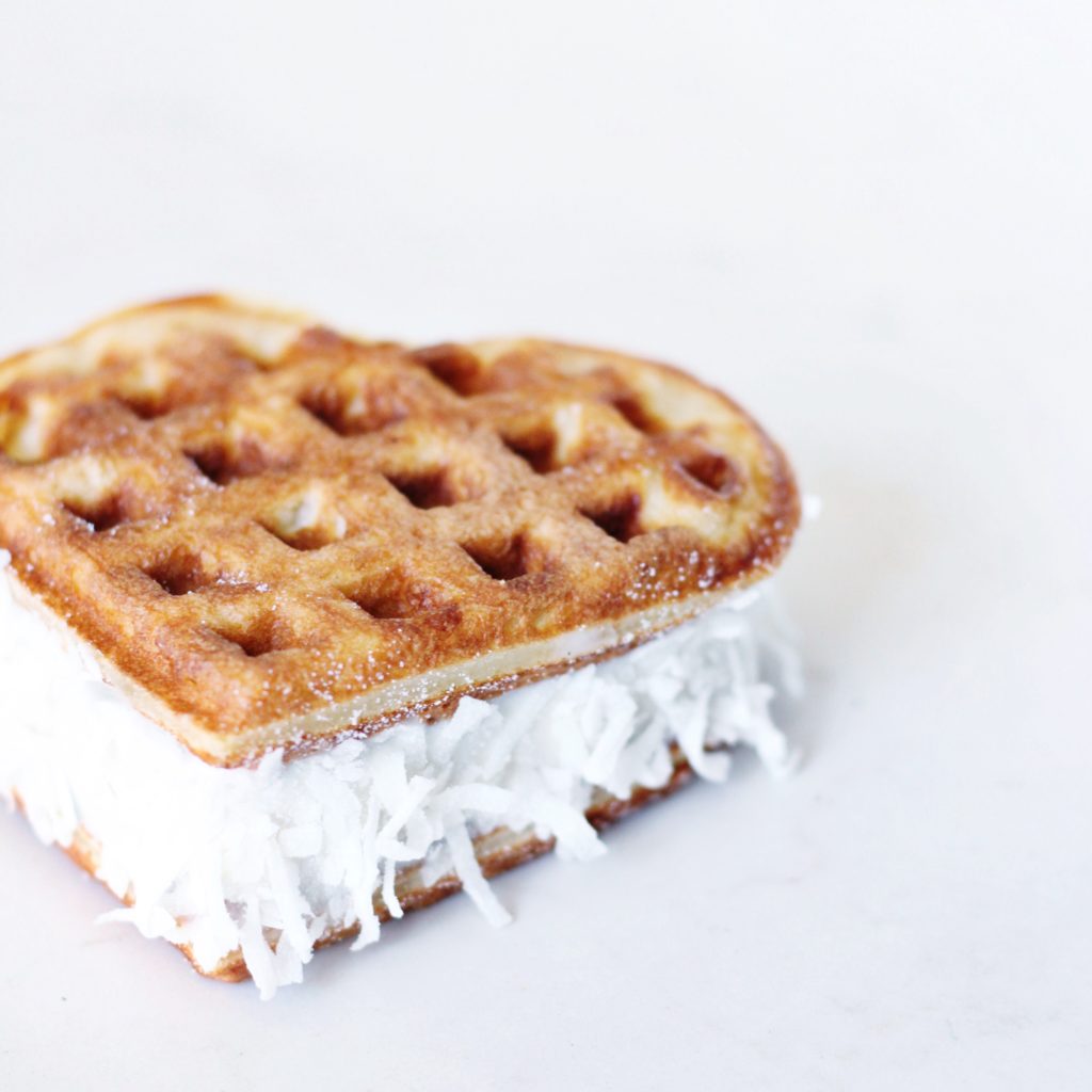 Vanilla Buttermilk Waffle ice cream sandwich 