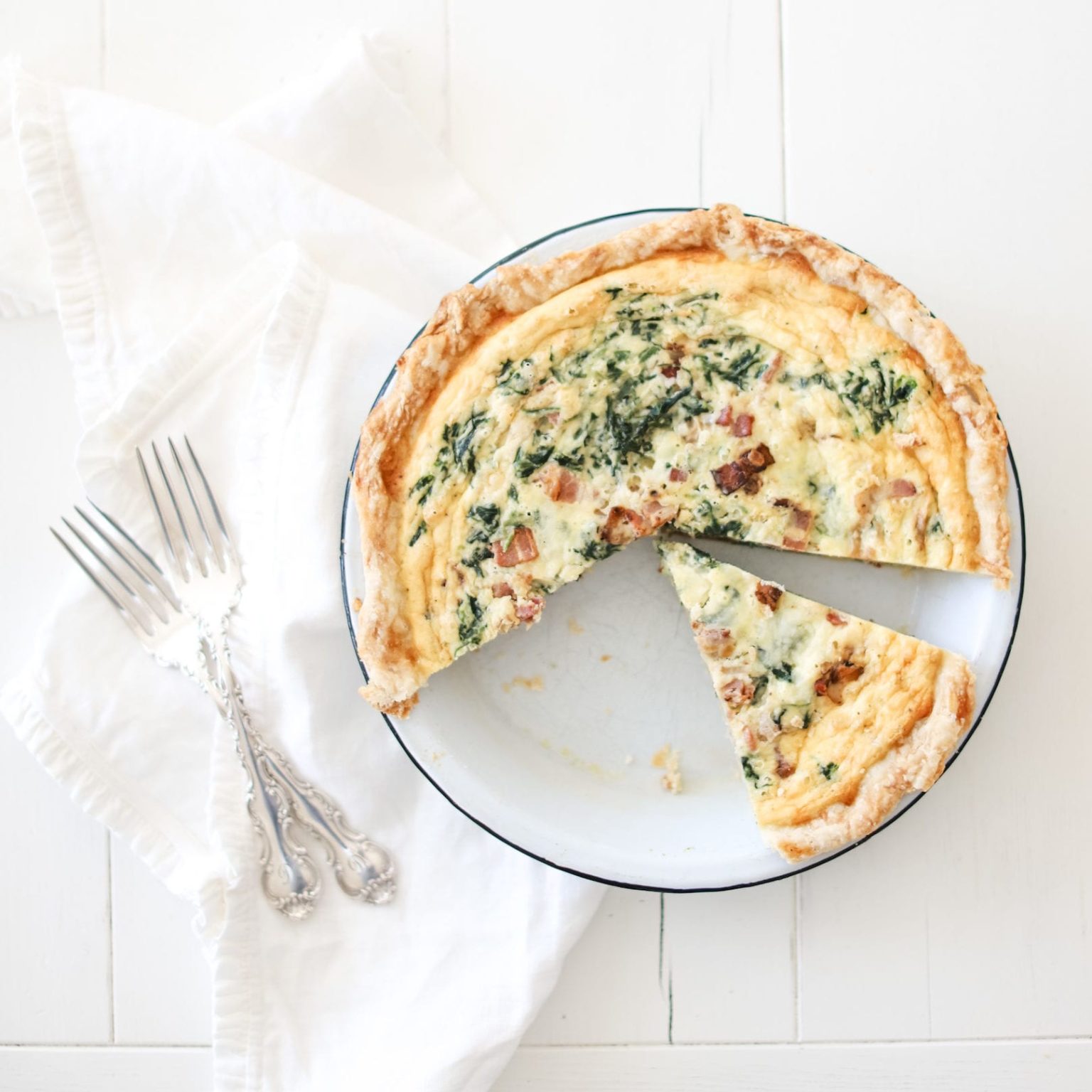 Spinach Quiche Lorraine Fraiche Living