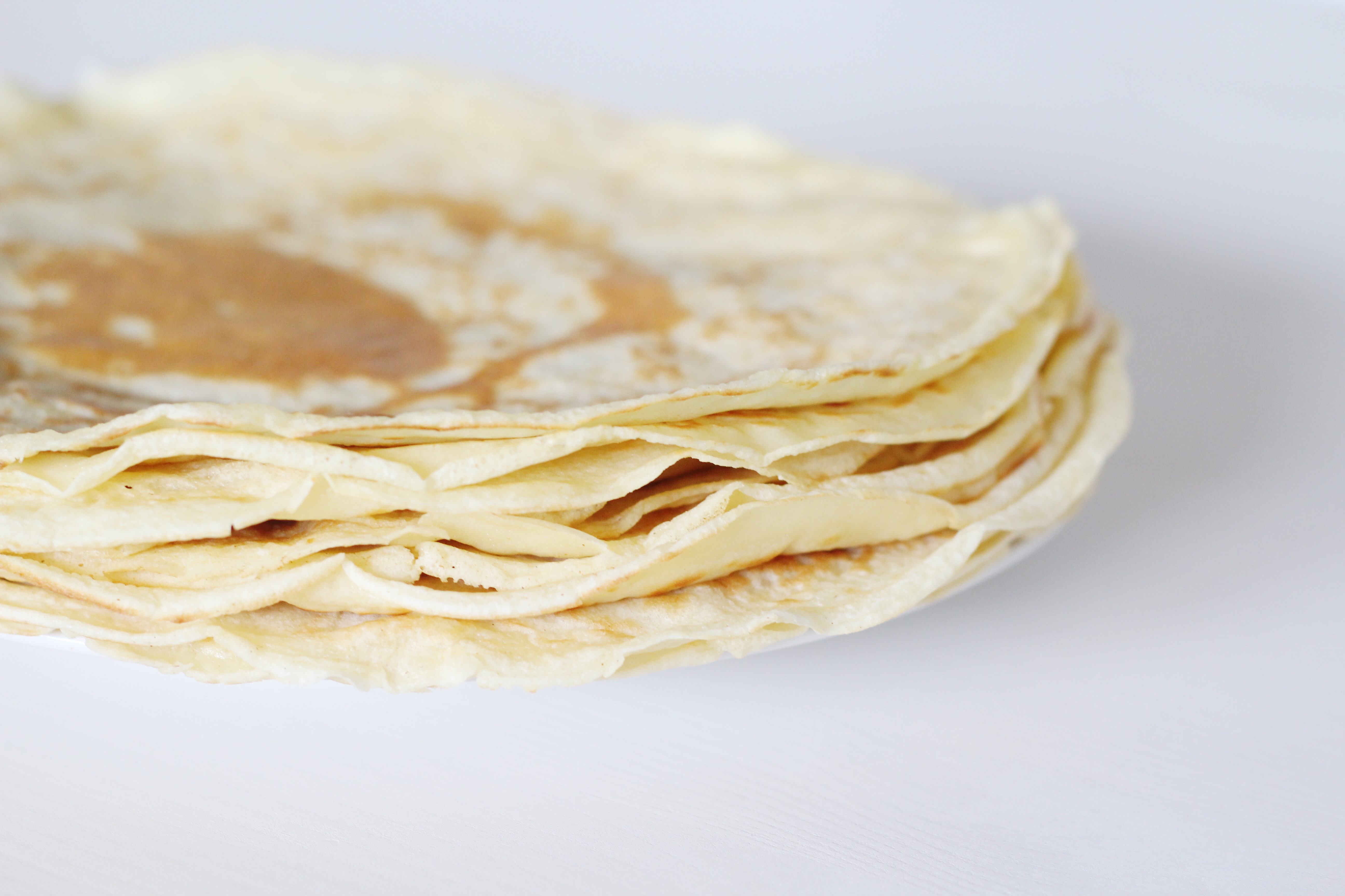 Crepes on white background 