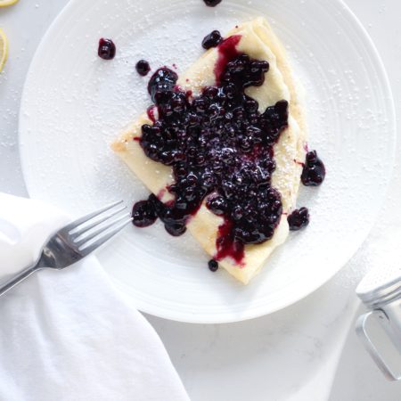 Blueberry Lemon Ricotta Crepes