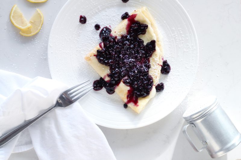 Blueberry Lemon Ricotta Crepes