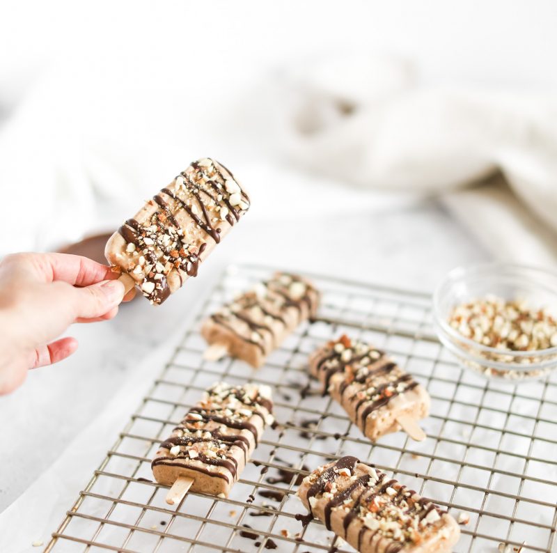 Almond Roca Popsicles (Vegan) Fraiche Living