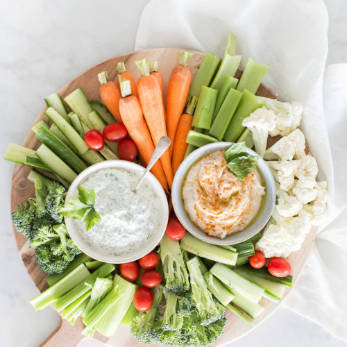 How to build the perfect local veggie and dip platter including two recipes for easy healthy homemade dips