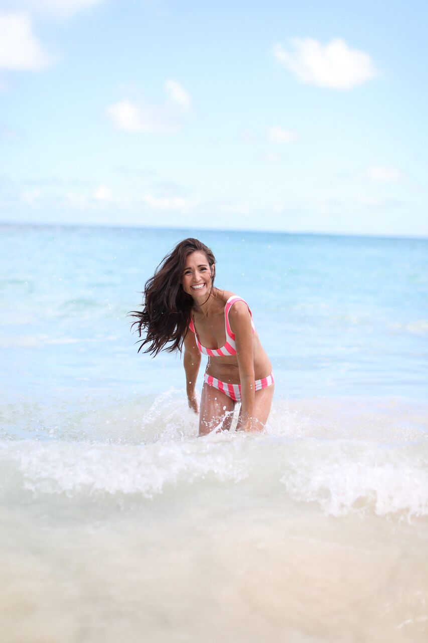 Playing in the waves on the beaches of O'ahu!