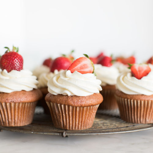 Strawberries and Cream Cupcakes