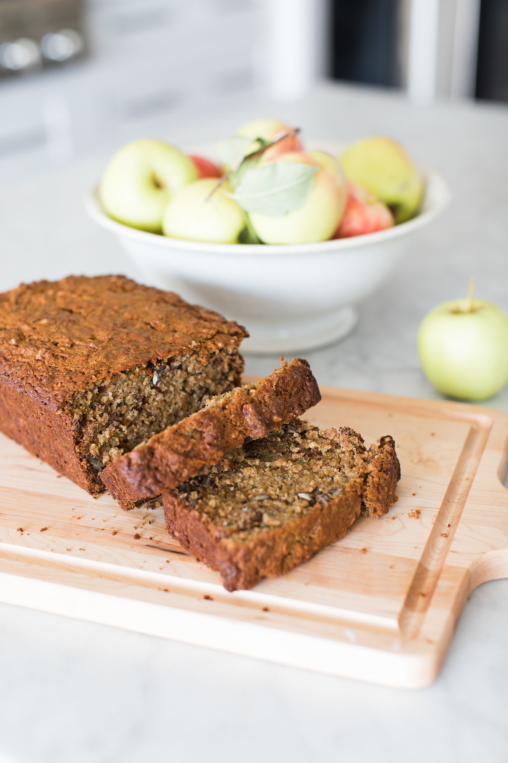 Registered Dietitian Tori Wesszer shows you how to make zucchini apple bread that the whole family will LOVE!