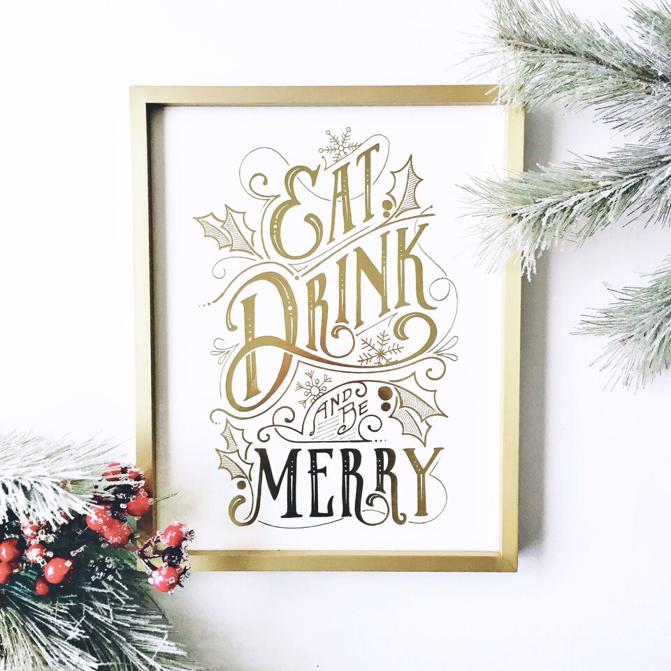Minted 'Eat, Drink, and be Merry' Print 
