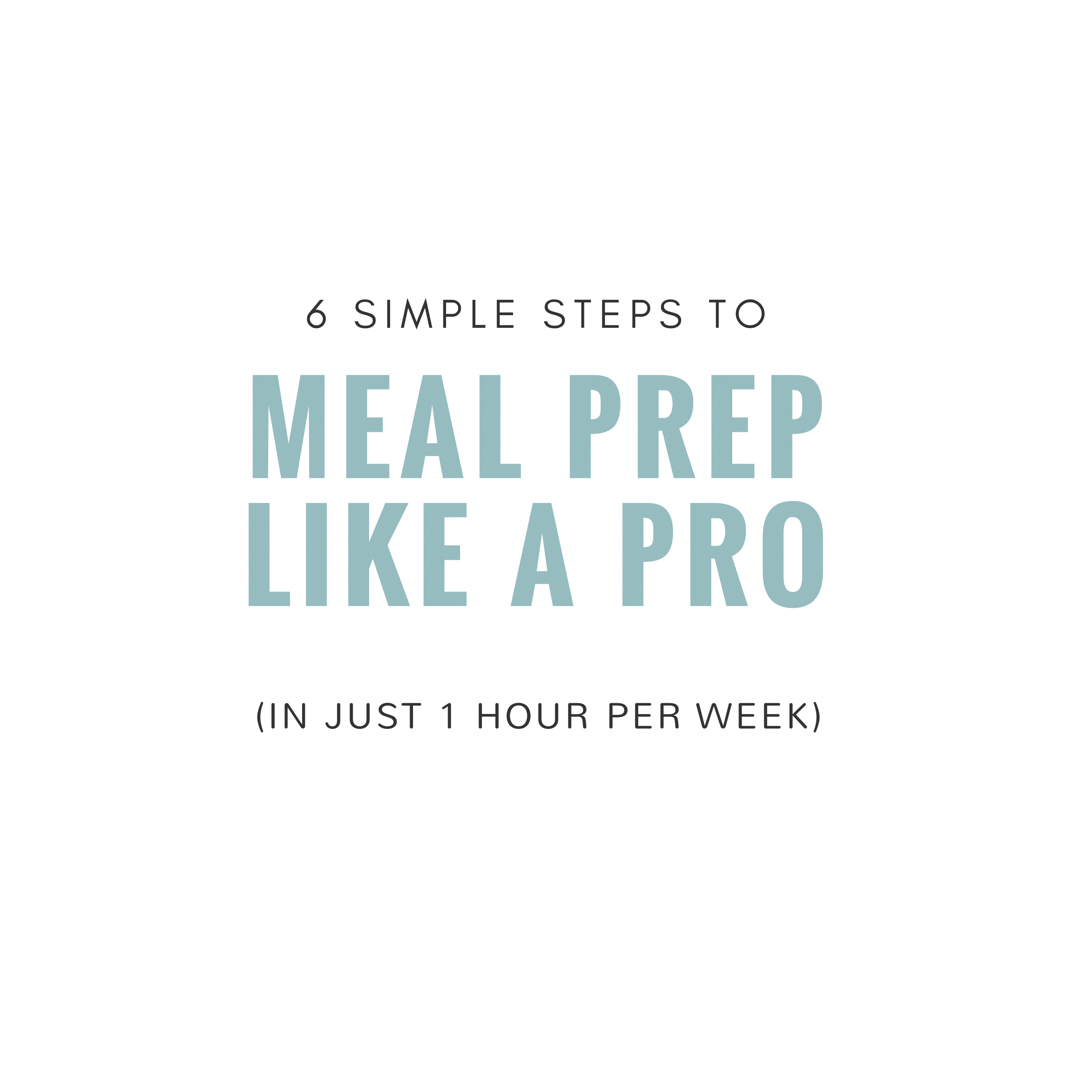 6 simple steps to meal prep like a pro in under 1 hour a week by Registered Dietitians Lindsay Pleskot and Tori Wesszer