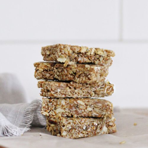 Orange Omega No Bake Granola Bars that are also gluten free and whips up in minutes!