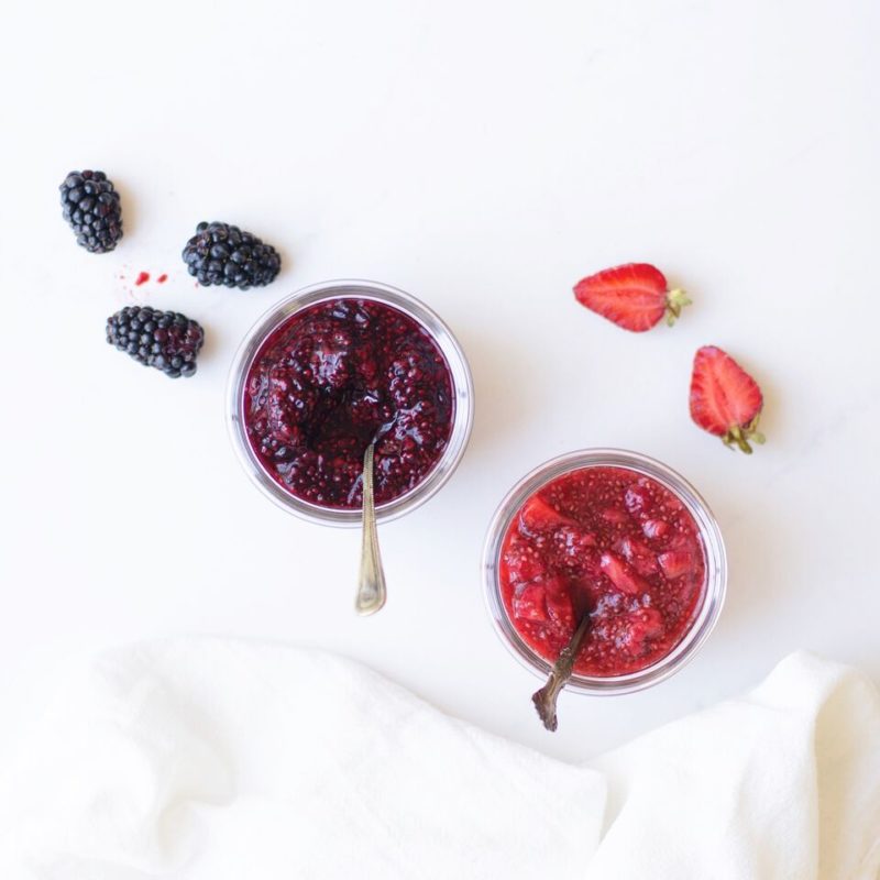 5 Minute Chia Jam sweetened with natural maple syrup