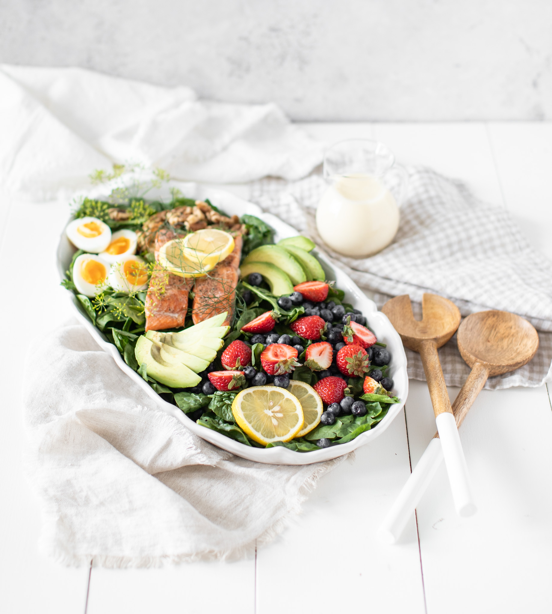 The Best Foods to Eat for Healthy Hair: Salmon Superfood Salad
