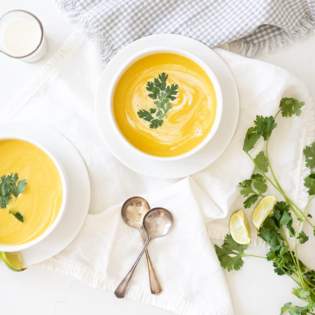 Coconut Curry Soup in a bowl