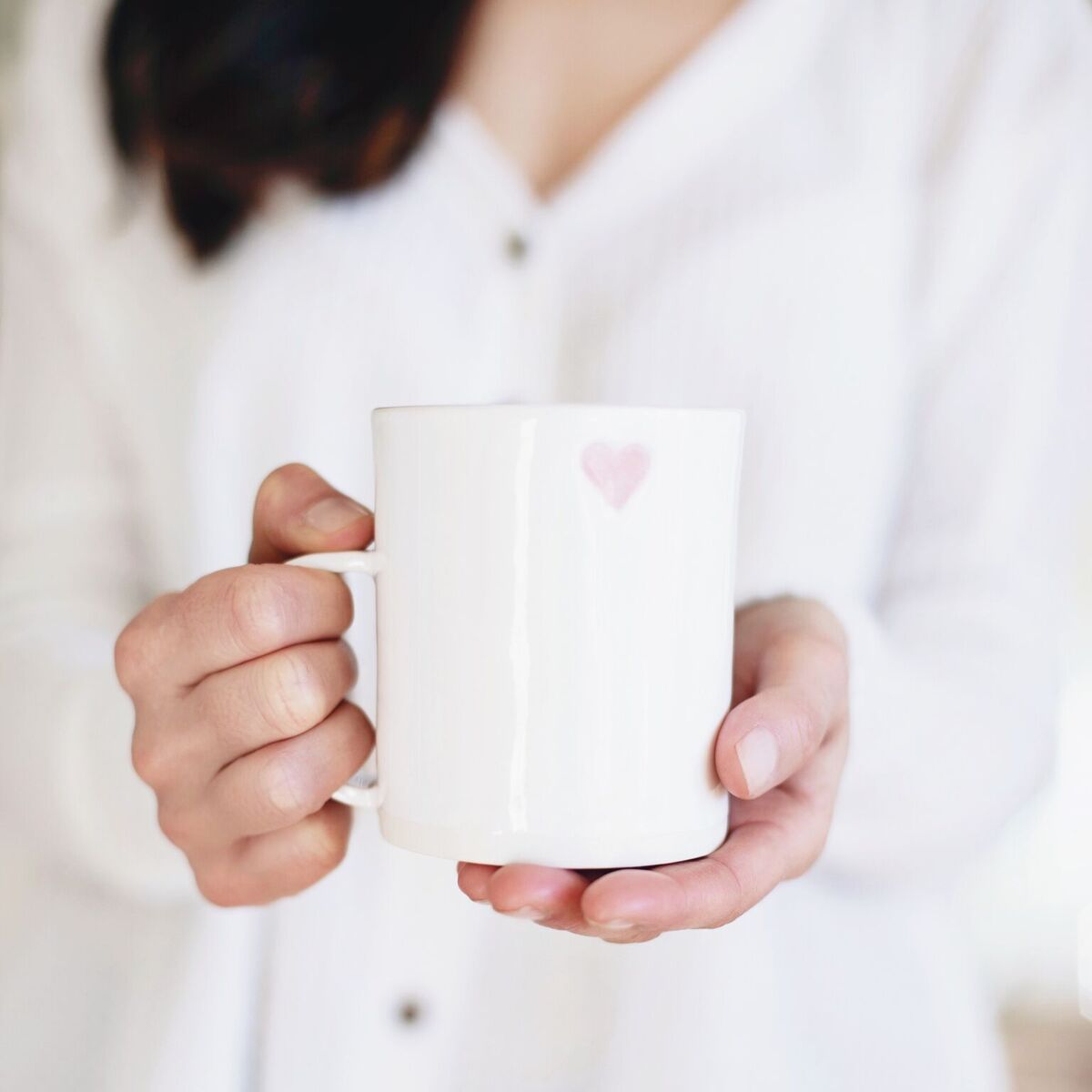 Gifts made with love for the foodie on your list! Like this perfect heart stamped cup.