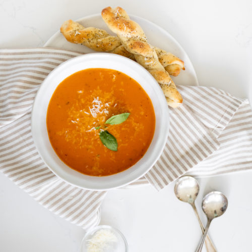 homemade toasted tomato soup