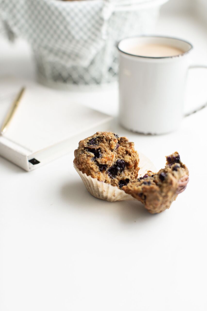 A basket full of Sneaky Mommy Muffins: Designed by a Registered Dietitian, these "Fruit and veggie" muffins filled with healthy vegetables, fibre, lightly sweetened with a vegan option! These freeze beautifully.