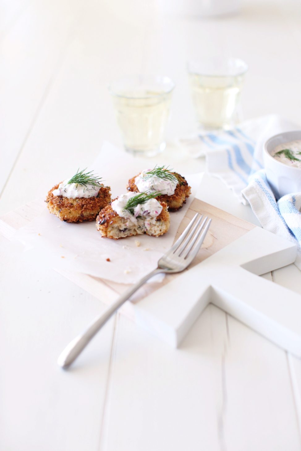 Crab Cakes with Homemade Tartar Sauce Fraiche Living