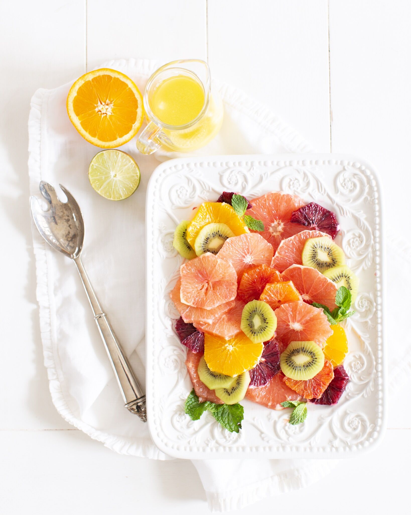 Mixed Citrus Kiwi Salad with Honey Lime Vinaigrette