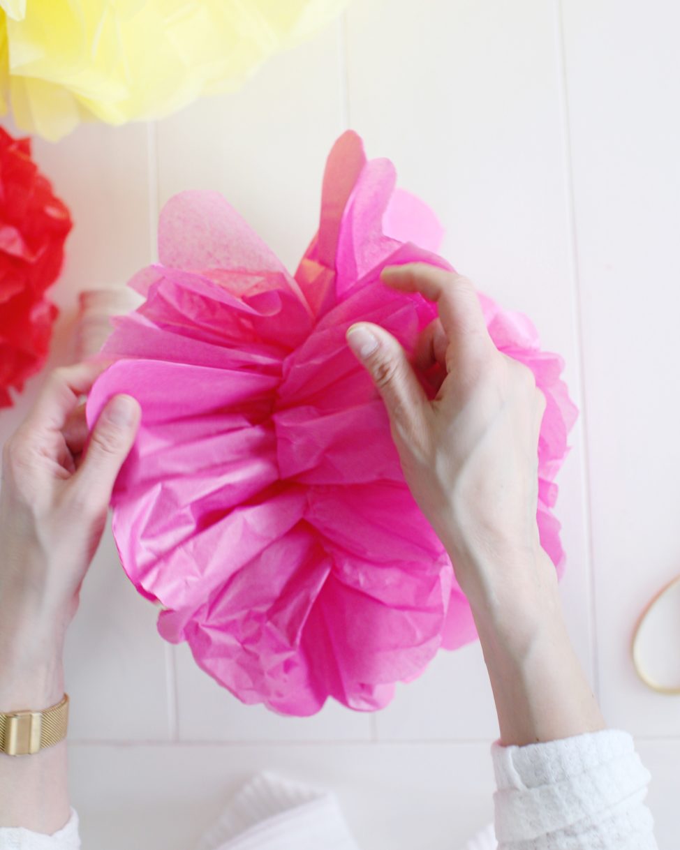 Tissue Paper Pom Pom Garland - Fraiche Living