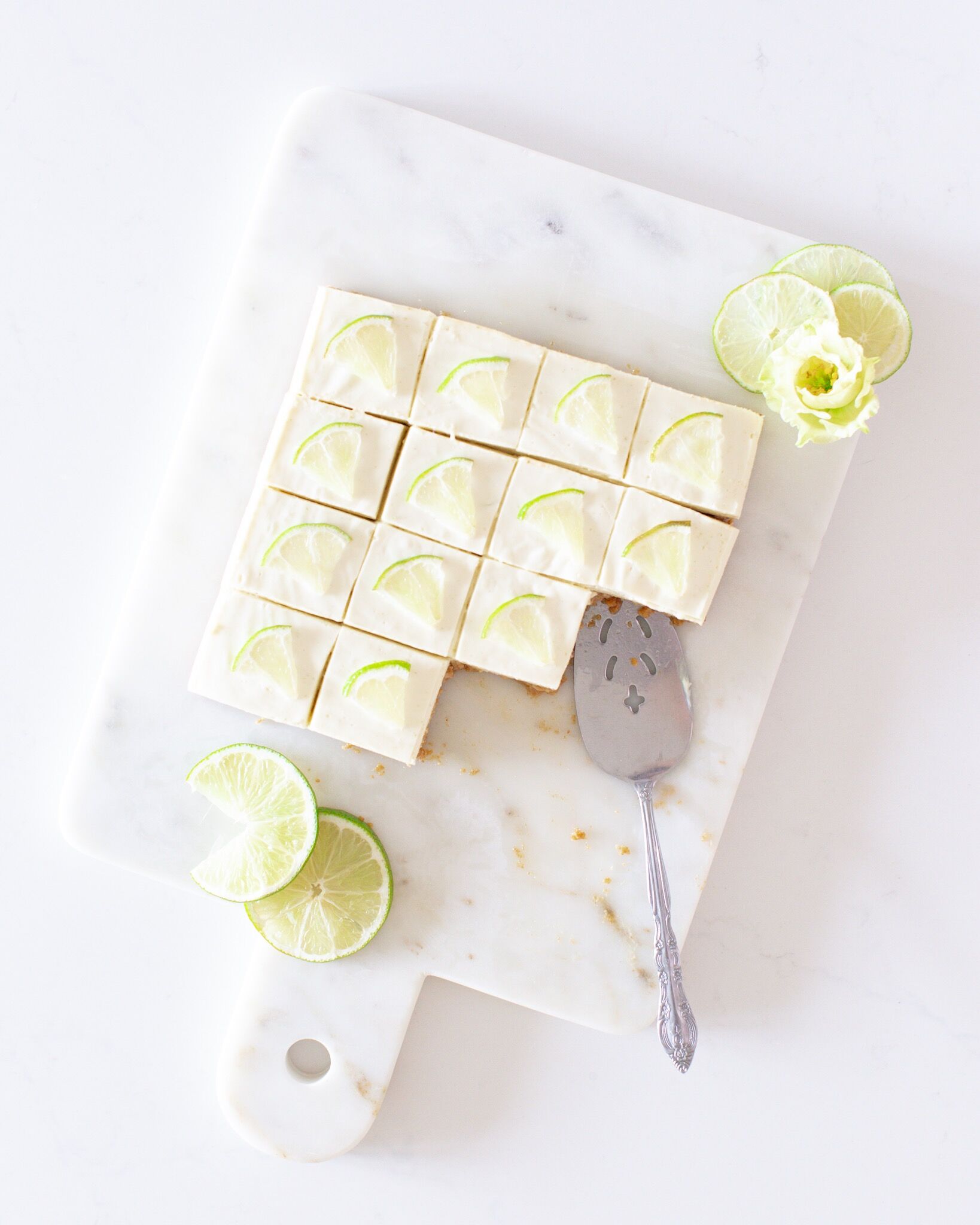 Tequila Lime Cheesecake Bites made with a combination of Greek yogurt and cream cheese for a lighter no-bake version of a traditional cheesecake.