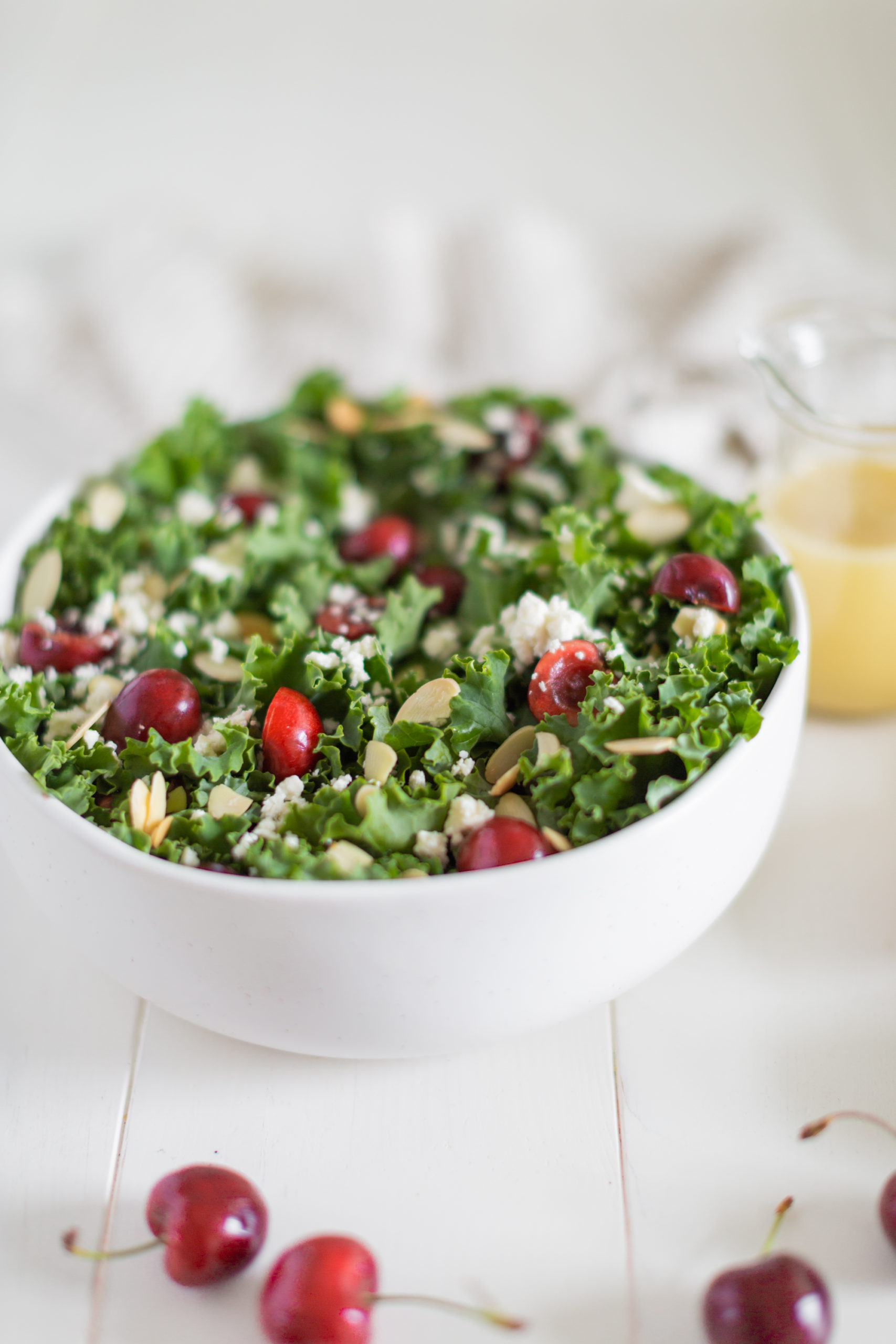 Kale salad with Okanagan summer fruit - healthy and so delicious!