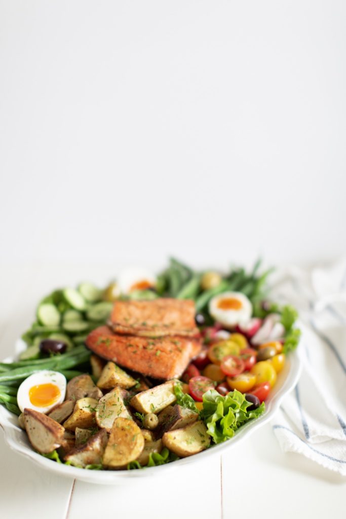 Nicoise Salad with Salmon - a healthy gluten free meal!