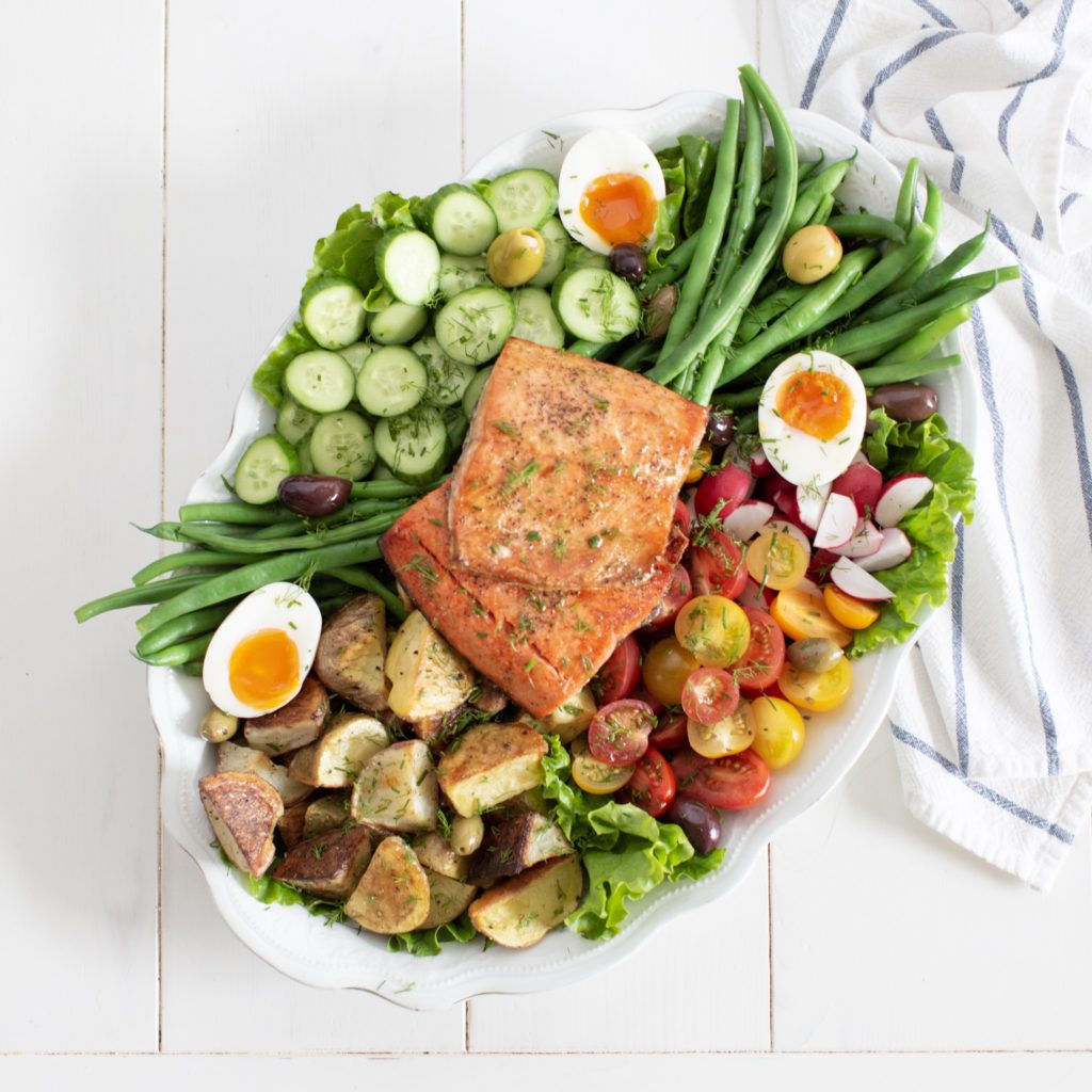 Nicoise Salad with Salmon - a healthy gluten free meal!