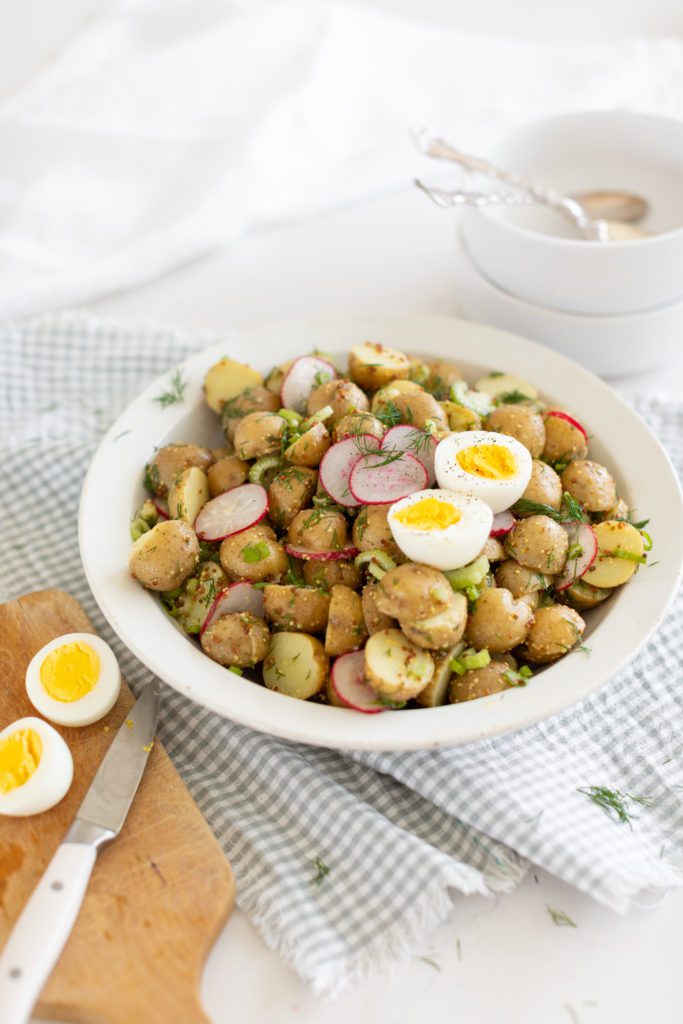 french potato salad in bowl