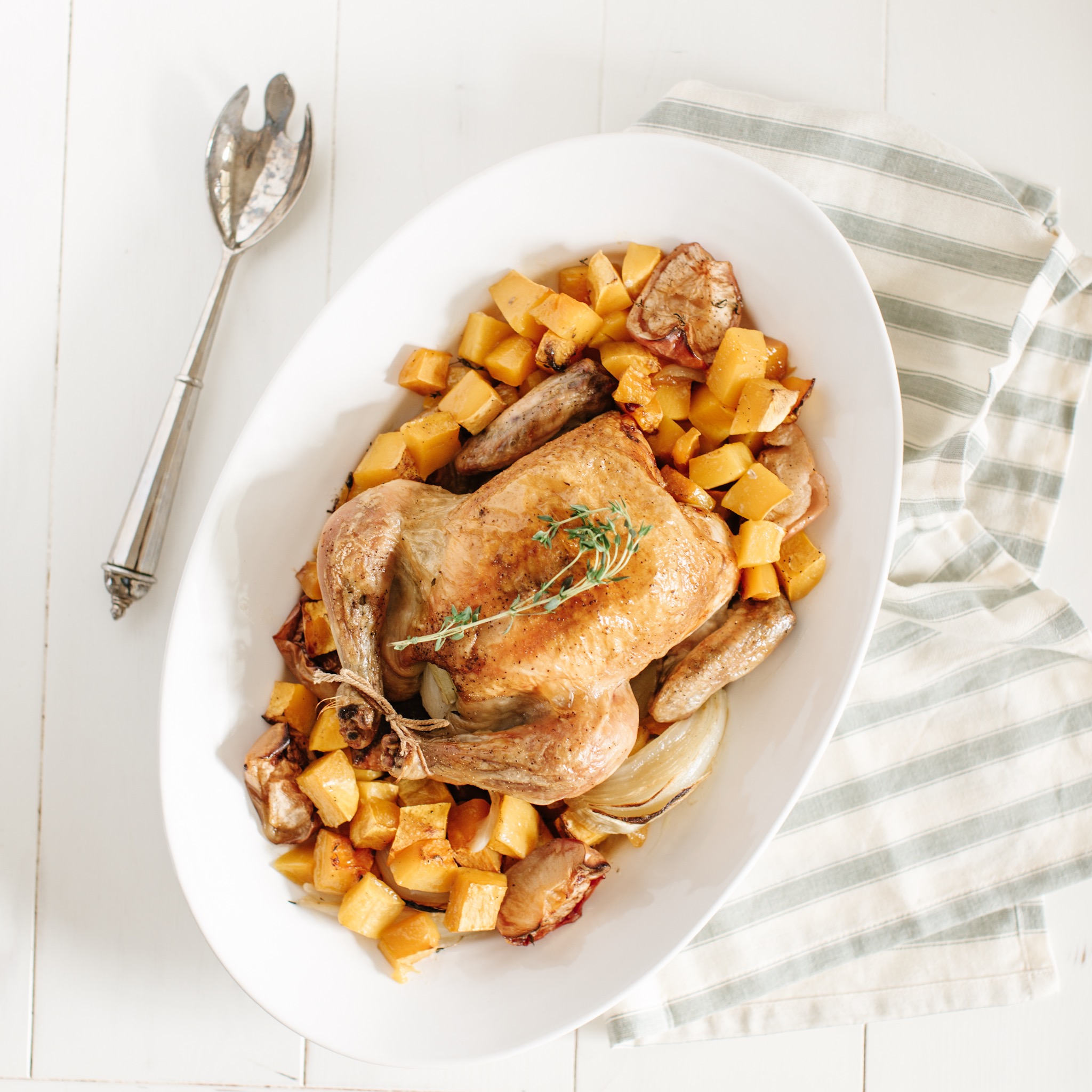 Roasted Sheetpan Chicken with Apples and Butternut Squash