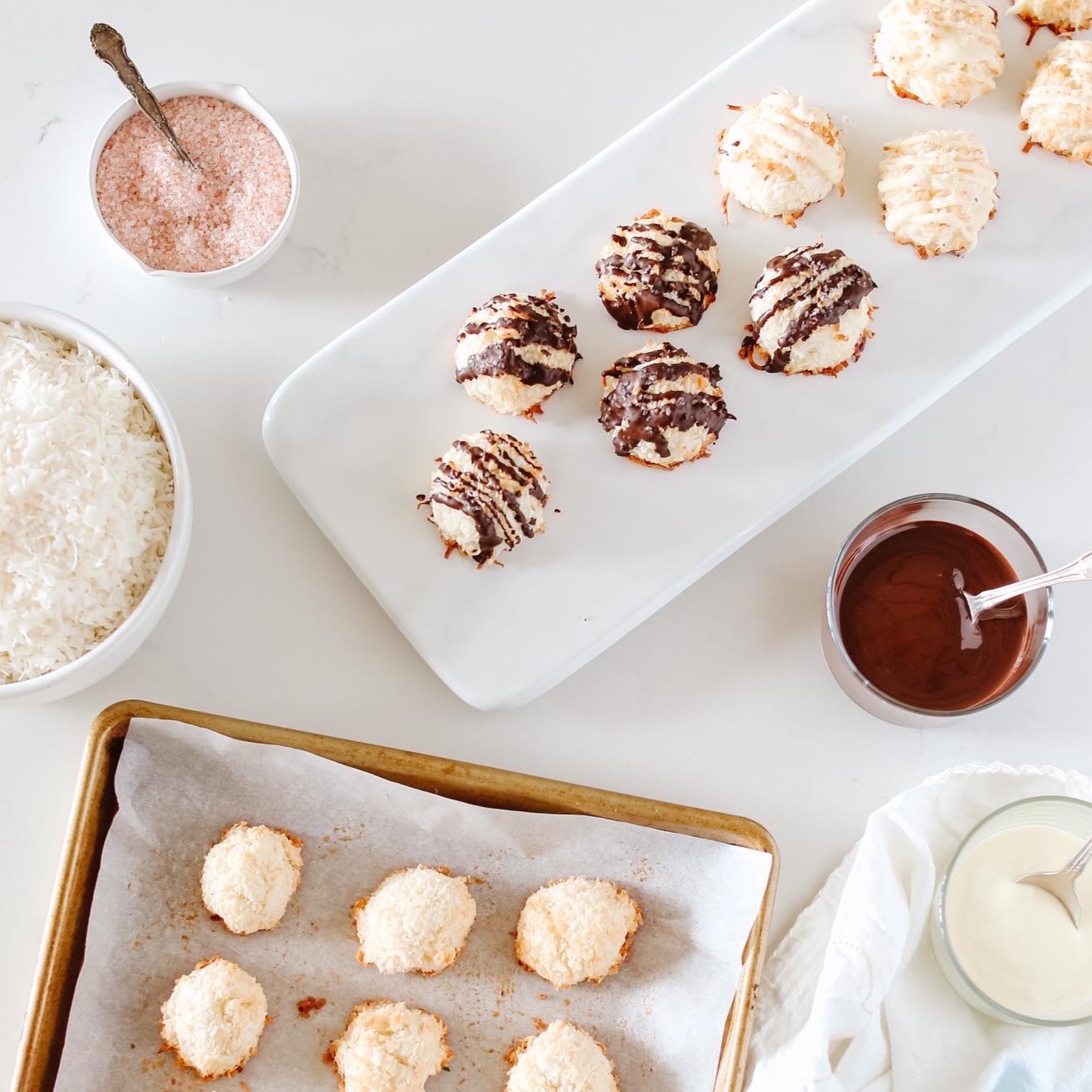 Salted Chocolate Coconut Macaroons gluten free