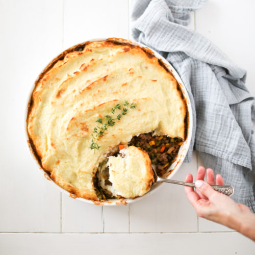 Shepherd's Pie made plant based with Beyond Beef