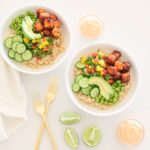 Vegan Crispy Tofu Bowl with Sriracha Mayo