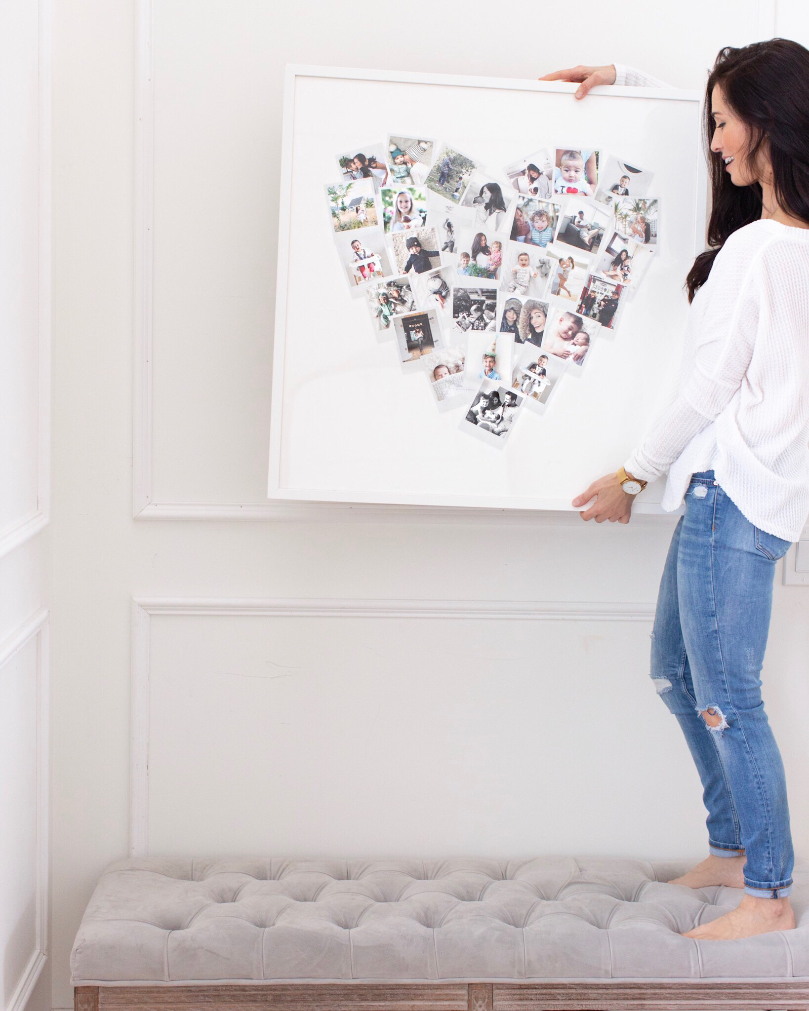 Heartwarming personalized heart collage