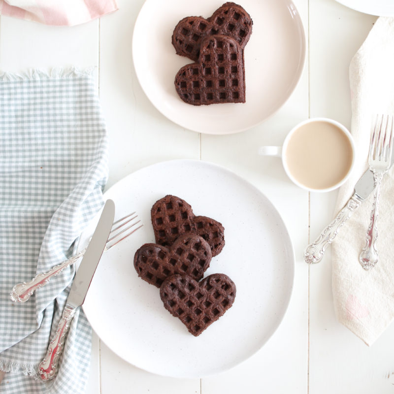 Healthier Chocolate Vegan Waffles