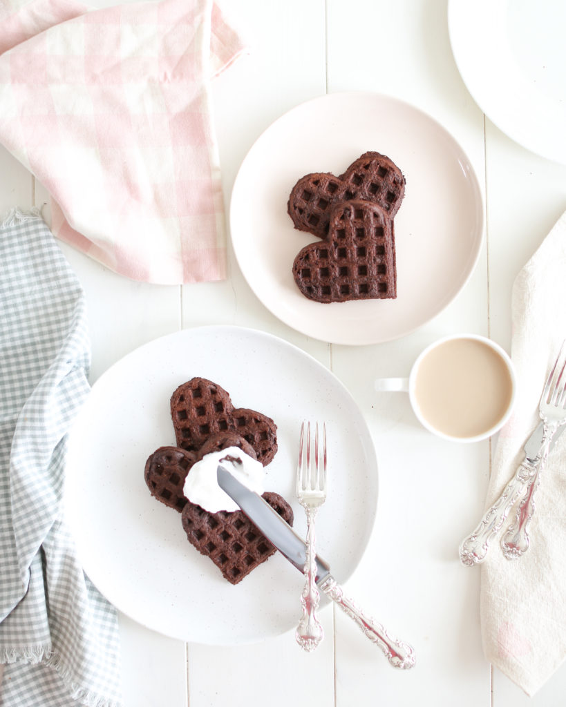 Healthier Chocolate Vegan Waffles