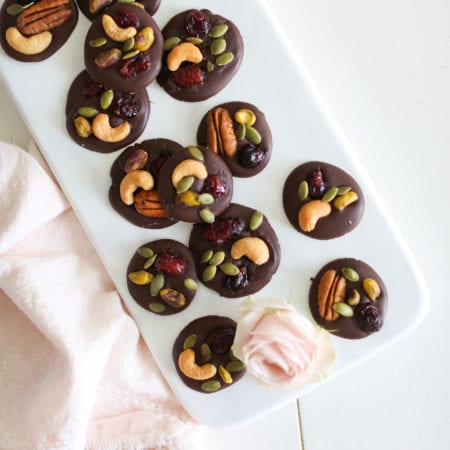 Dark Chocolate Cranberry Nut Clusters