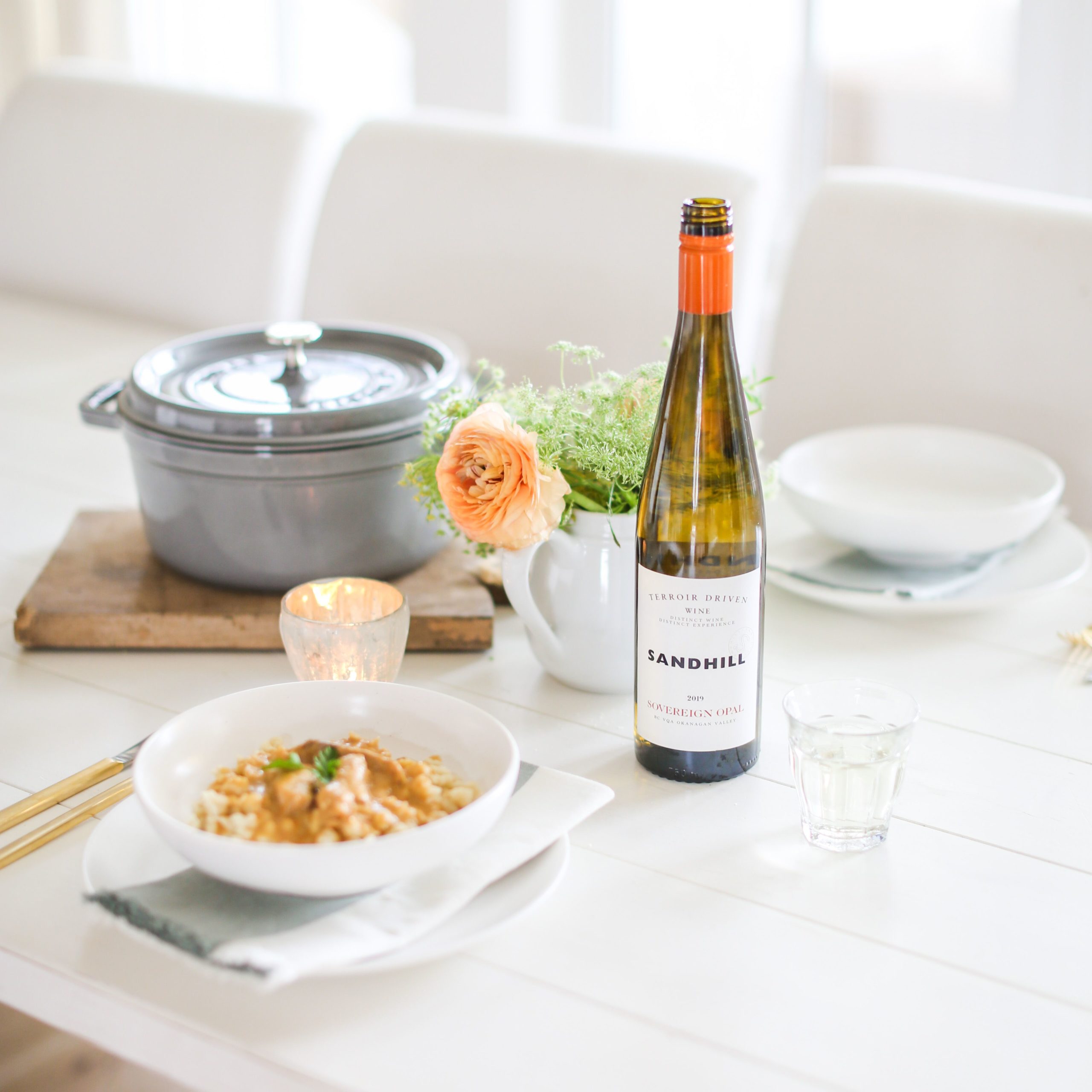 Chicken Paprikash with the perfect wine pairing from Tori Wesszer at FraicheLiving.com