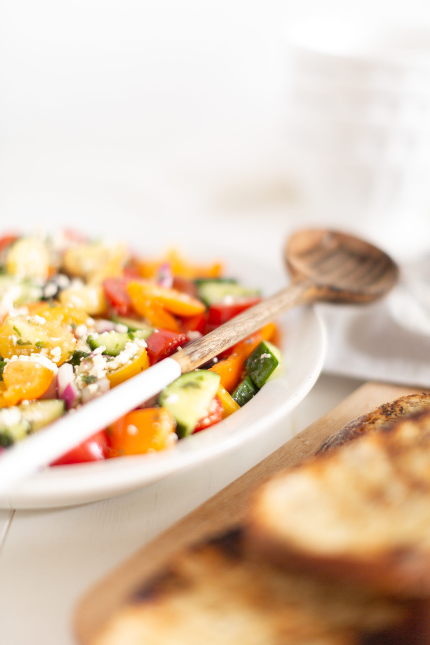 Greek Summer Panzanella Salad Recipe