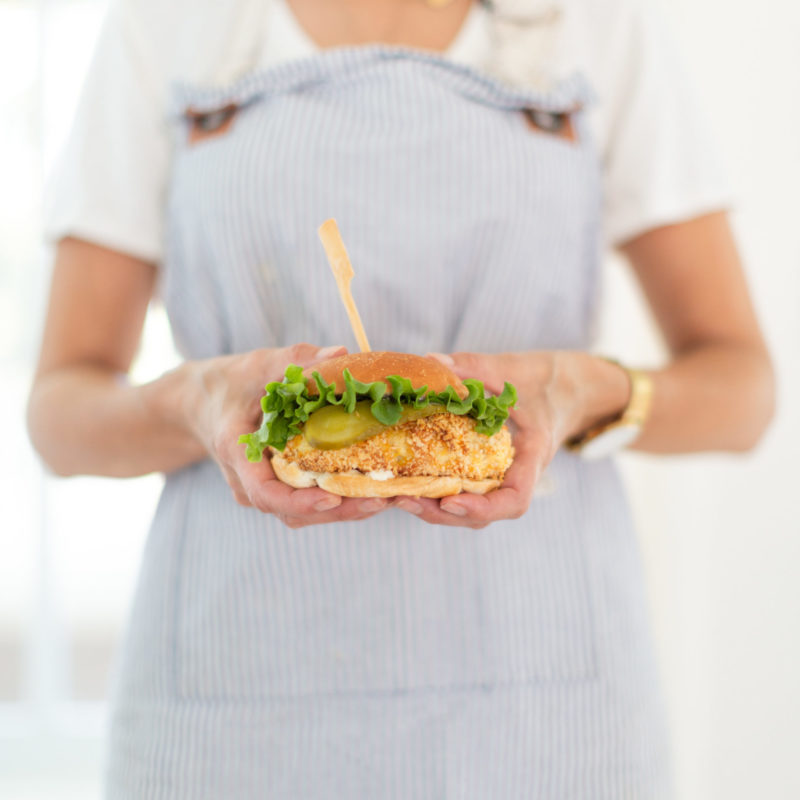 Baked Crispy Cauliflower Sandwiches recipe - vegan option